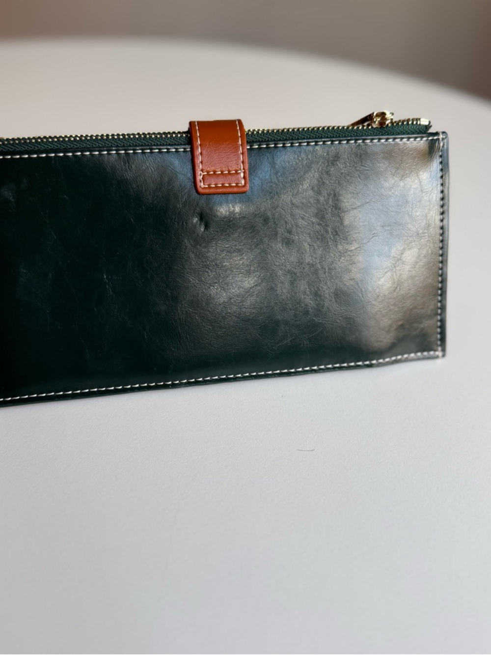 AnDoilt Genuine Leather Credit Card ID Bills Green Wallet Slim Bifold Purse - Picture 13 of 14